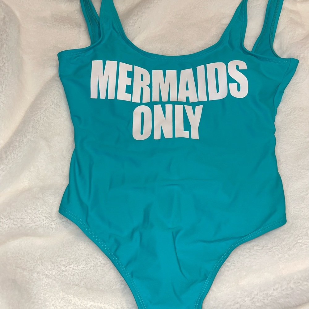 One Piece Swim Suit/ Blue/ M